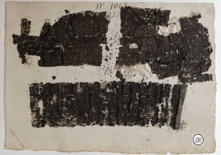 Papiro Ercolanese 1067 della Biblioteca Nazionale di Napoli